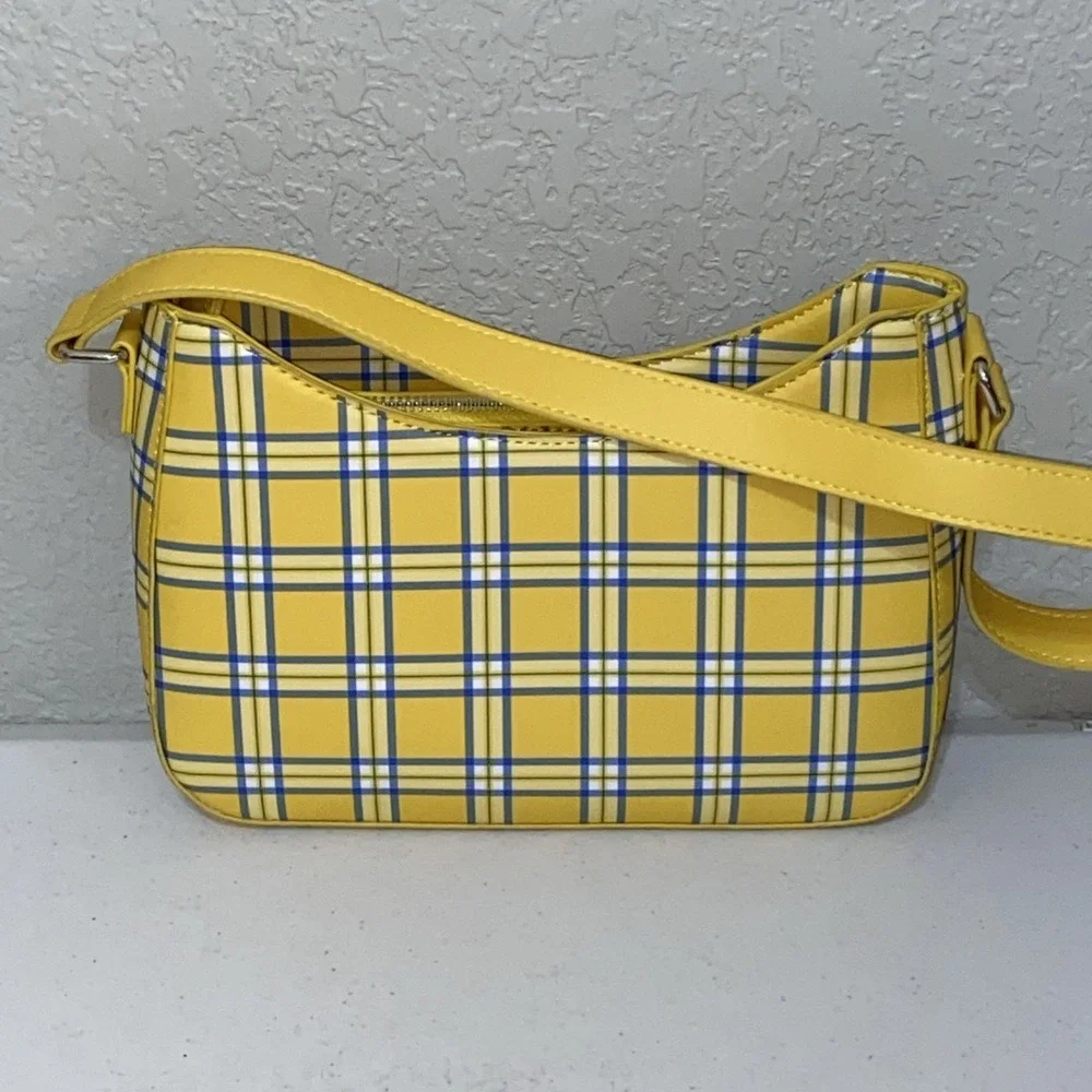 Cher Clueless Movie Celebration Classic Yellow Blue Plaid Purse Shoulder Bag